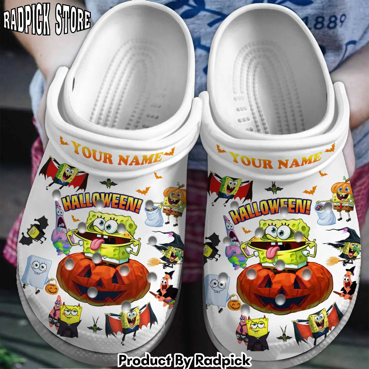 Radpick spongebob squarepants cartoon clogs shoes comfortable for men women 7cm rp6521333